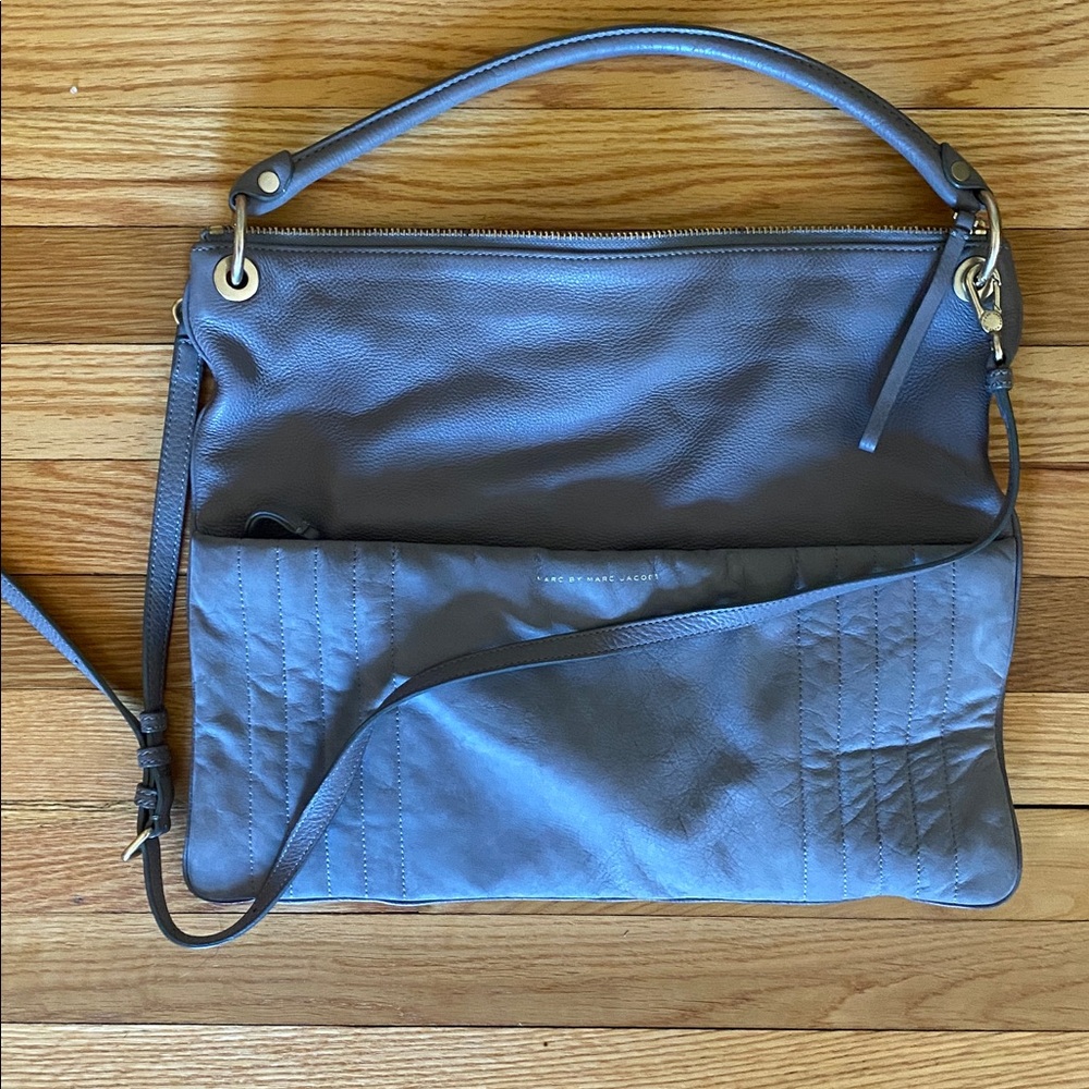 Marc By Marc Jacobs Gray Leather Texture